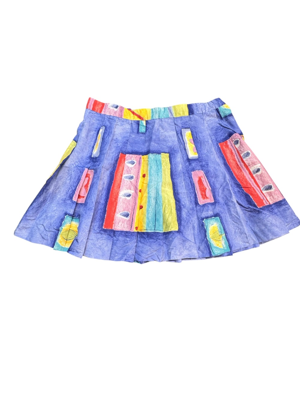 Lily's of Beverly Hills Vintage Tennis skirt Pleated hand-painted style abstract
